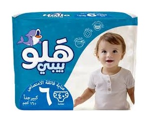 حفاضه هلو بيبي مقاس 6